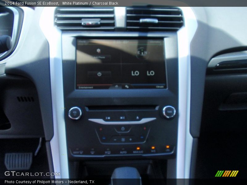 White Platinum / Charcoal Black 2014 Ford Fusion SE EcoBoost