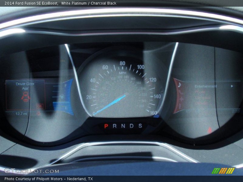 White Platinum / Charcoal Black 2014 Ford Fusion SE EcoBoost