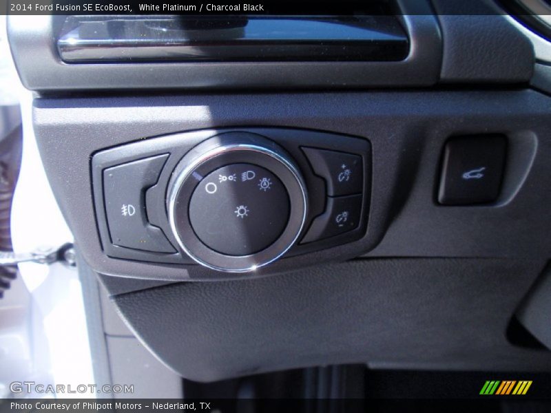White Platinum / Charcoal Black 2014 Ford Fusion SE EcoBoost