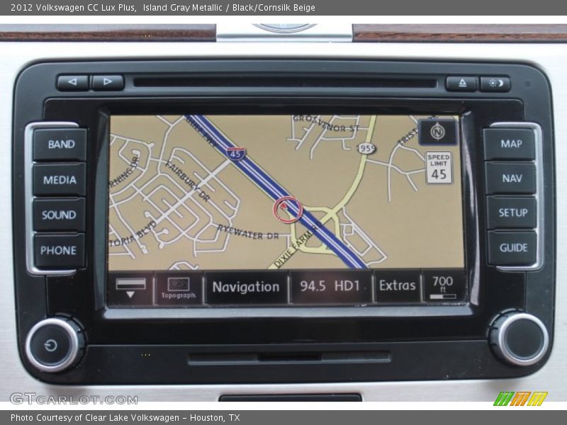 Island Gray Metallic / Black/Cornsilk Beige 2012 Volkswagen CC Lux Plus