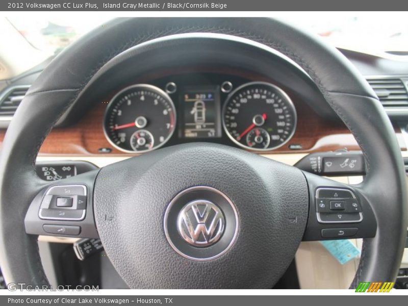 Island Gray Metallic / Black/Cornsilk Beige 2012 Volkswagen CC Lux Plus