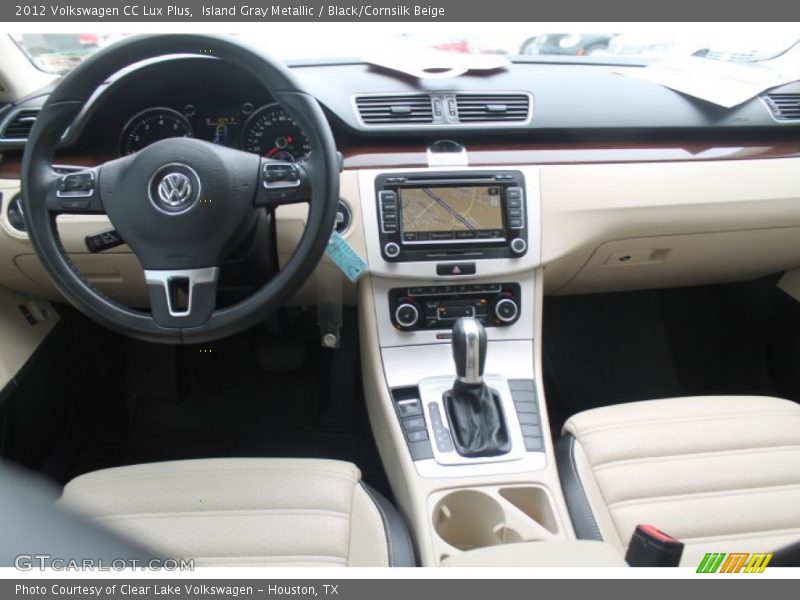 Island Gray Metallic / Black/Cornsilk Beige 2012 Volkswagen CC Lux Plus