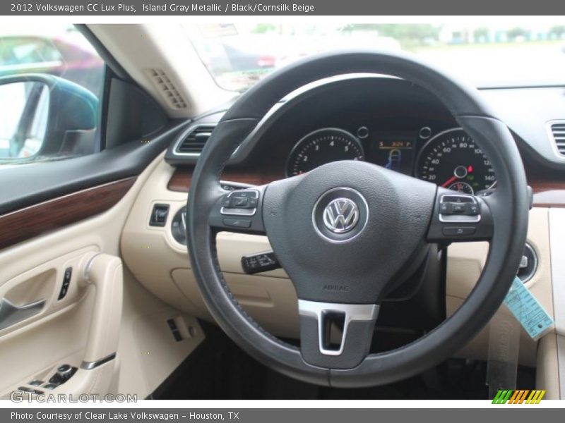 Island Gray Metallic / Black/Cornsilk Beige 2012 Volkswagen CC Lux Plus