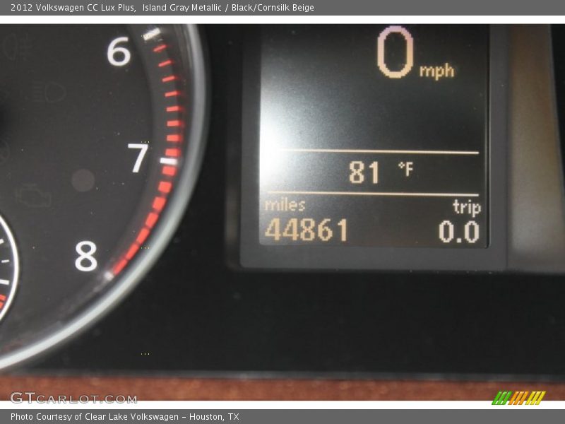 Island Gray Metallic / Black/Cornsilk Beige 2012 Volkswagen CC Lux Plus
