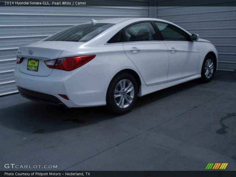 Pearl White / Camel 2014 Hyundai Sonata GLS