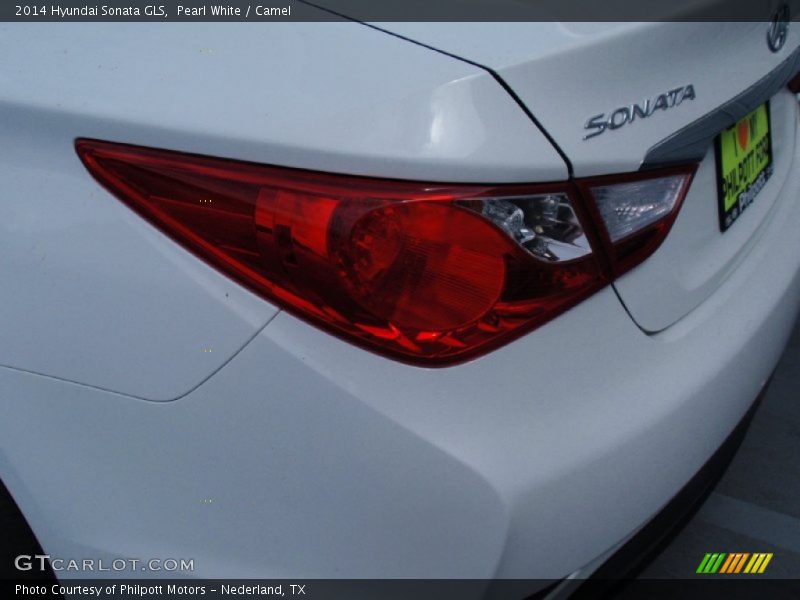 Pearl White / Camel 2014 Hyundai Sonata GLS