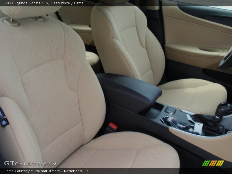 Pearl White / Camel 2014 Hyundai Sonata GLS