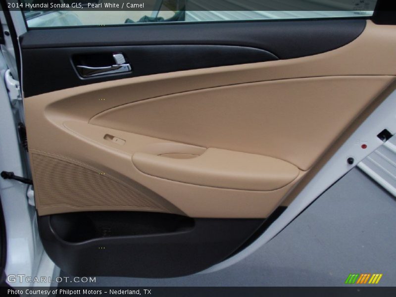 Pearl White / Camel 2014 Hyundai Sonata GLS