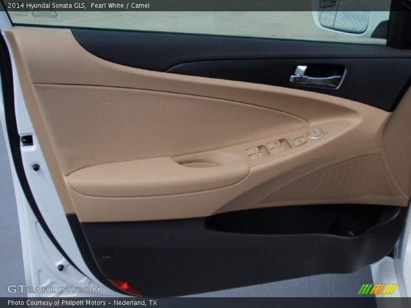 Pearl White / Camel 2014 Hyundai Sonata GLS