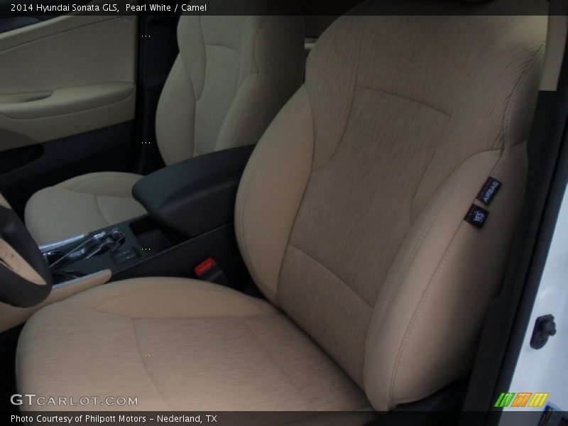 Pearl White / Camel 2014 Hyundai Sonata GLS