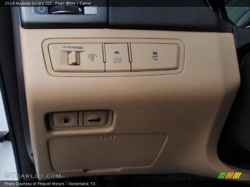 Pearl White / Camel 2014 Hyundai Sonata GLS