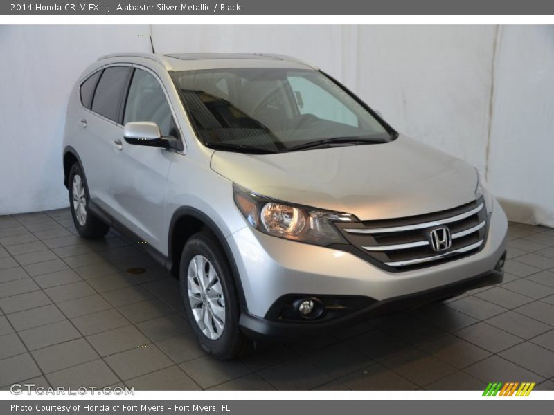 Alabaster Silver Metallic / Black 2014 Honda CR-V EX-L