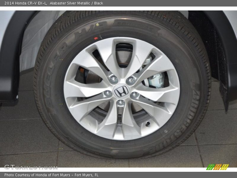 Alabaster Silver Metallic / Black 2014 Honda CR-V EX-L