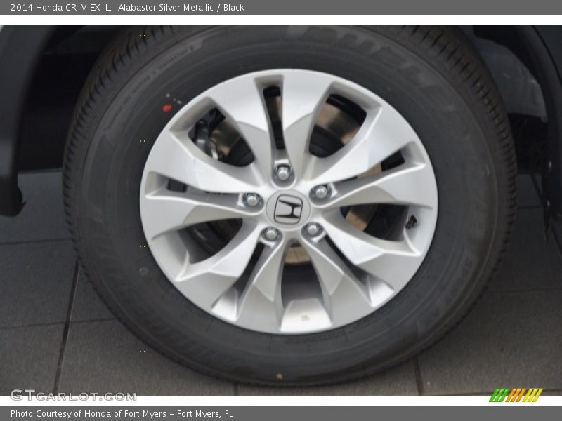 Alabaster Silver Metallic / Black 2014 Honda CR-V EX-L