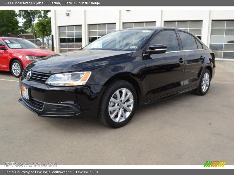Black / Cornsilk Beige 2014 Volkswagen Jetta SE Sedan