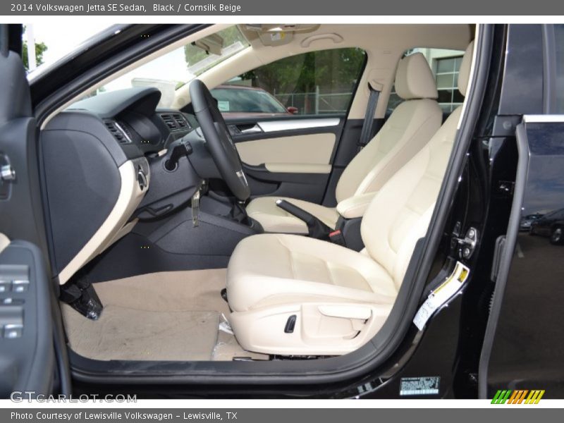 Black / Cornsilk Beige 2014 Volkswagen Jetta SE Sedan