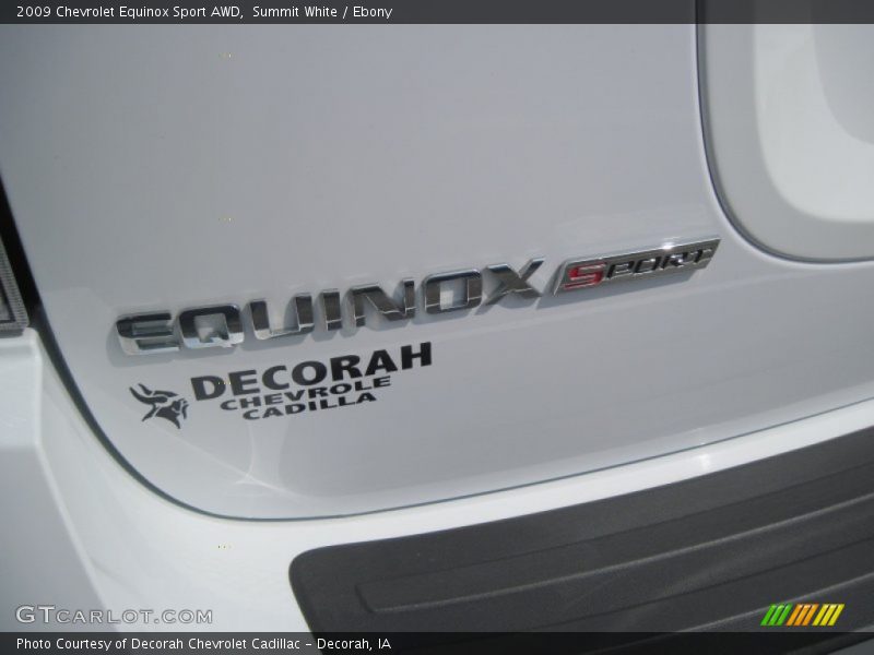 Summit White / Ebony 2009 Chevrolet Equinox Sport AWD