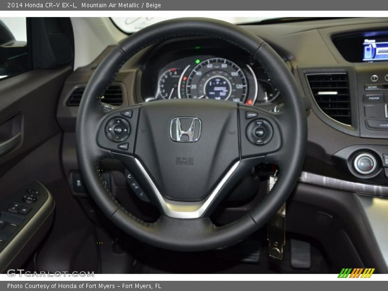 Mountain Air Metallic / Beige 2014 Honda CR-V EX-L