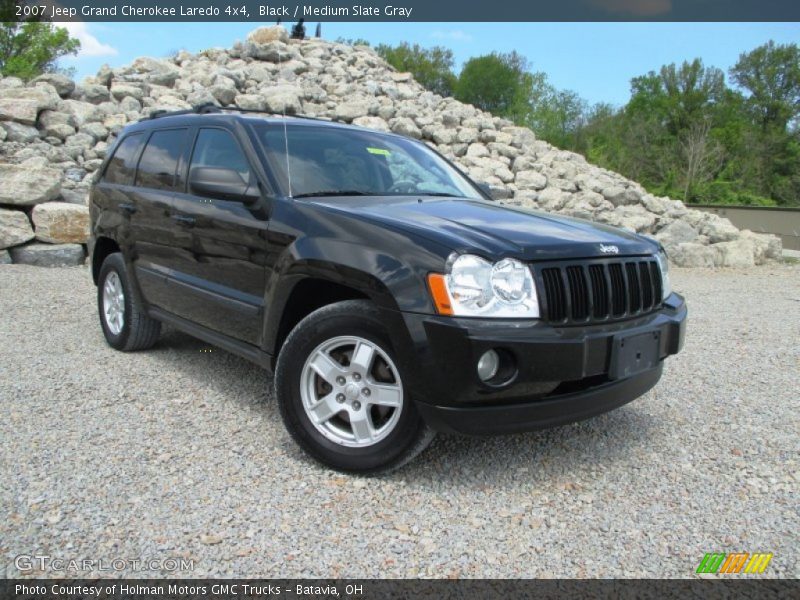 Black / Medium Slate Gray 2007 Jeep Grand Cherokee Laredo 4x4