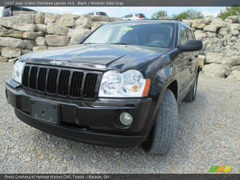 Black / Medium Slate Gray 2007 Jeep Grand Cherokee Laredo 4x4