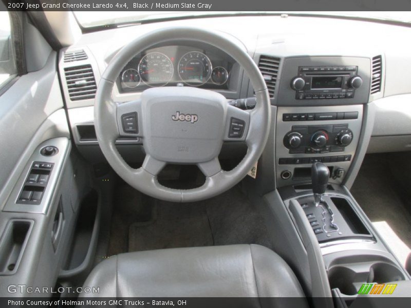 Black / Medium Slate Gray 2007 Jeep Grand Cherokee Laredo 4x4