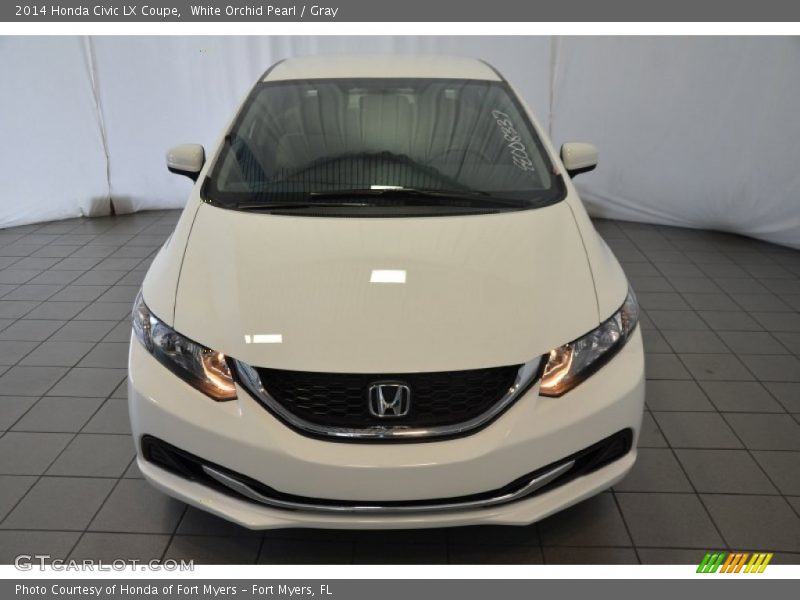 White Orchid Pearl / Gray 2014 Honda Civic LX Coupe
