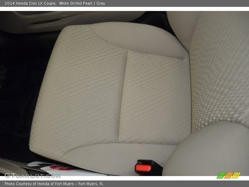 White Orchid Pearl / Gray 2014 Honda Civic LX Coupe