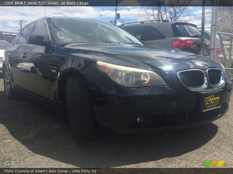 Jet Black / Beige 2005 BMW 5 Series 525i Sedan