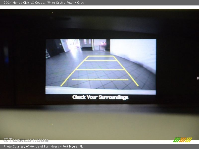 White Orchid Pearl / Gray 2014 Honda Civic LX Coupe
