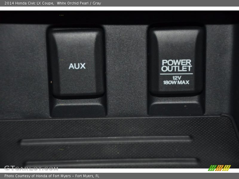 White Orchid Pearl / Gray 2014 Honda Civic LX Coupe