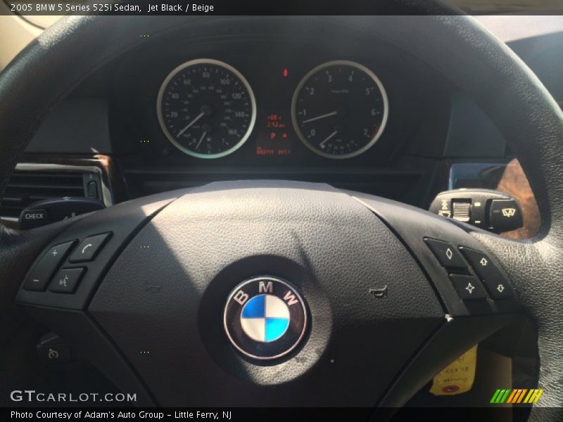 Jet Black / Beige 2005 BMW 5 Series 525i Sedan