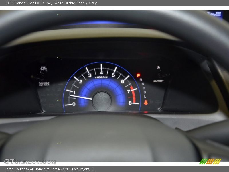 White Orchid Pearl / Gray 2014 Honda Civic LX Coupe