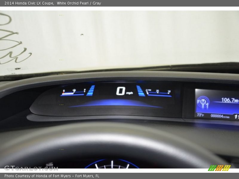 White Orchid Pearl / Gray 2014 Honda Civic LX Coupe