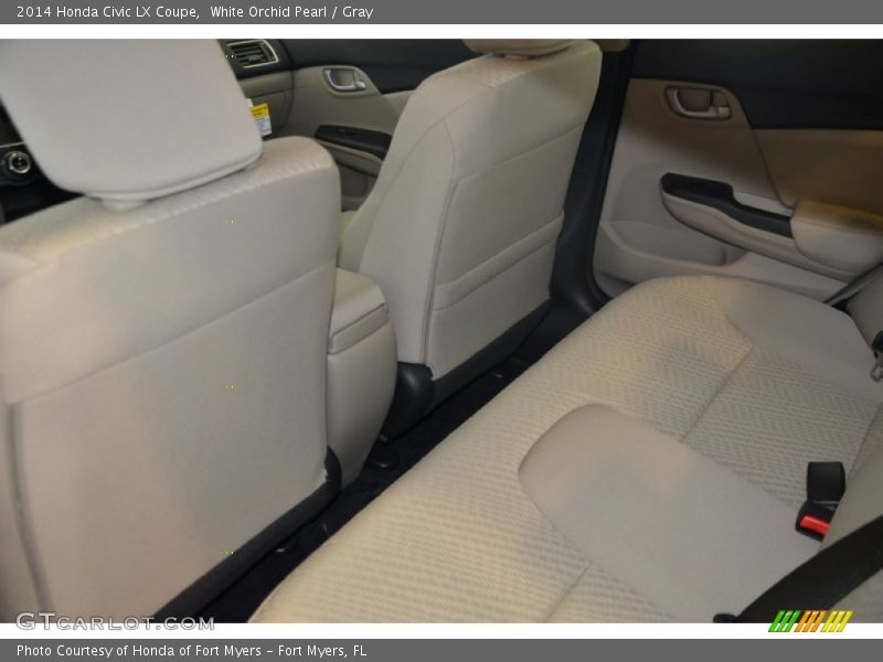 White Orchid Pearl / Gray 2014 Honda Civic LX Coupe
