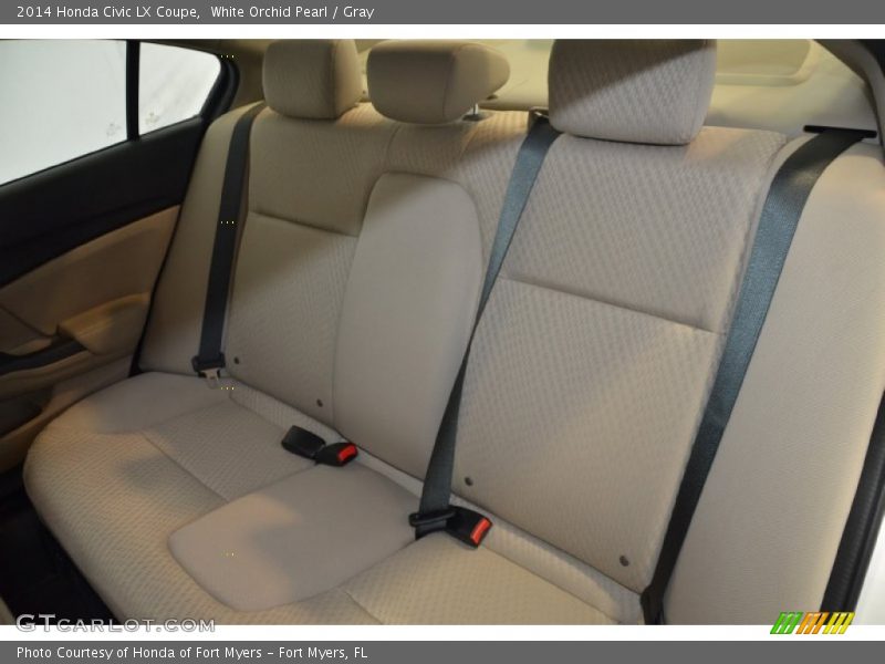 White Orchid Pearl / Gray 2014 Honda Civic LX Coupe