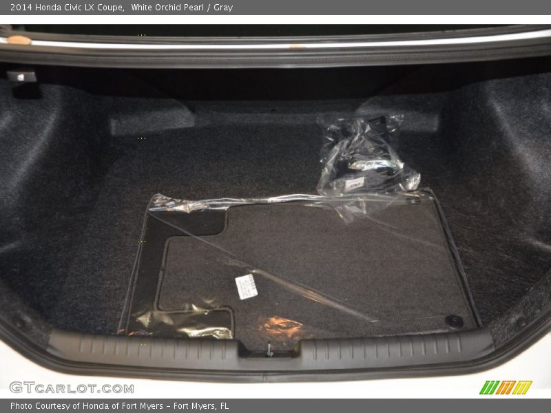 White Orchid Pearl / Gray 2014 Honda Civic LX Coupe