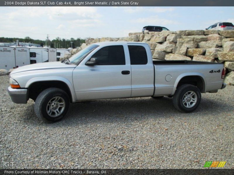 Bright Silver Metallic / Dark Slate Gray 2004 Dodge Dakota SLT Club Cab 4x4