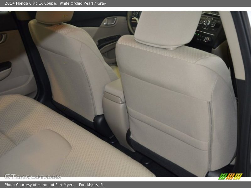 White Orchid Pearl / Gray 2014 Honda Civic LX Coupe