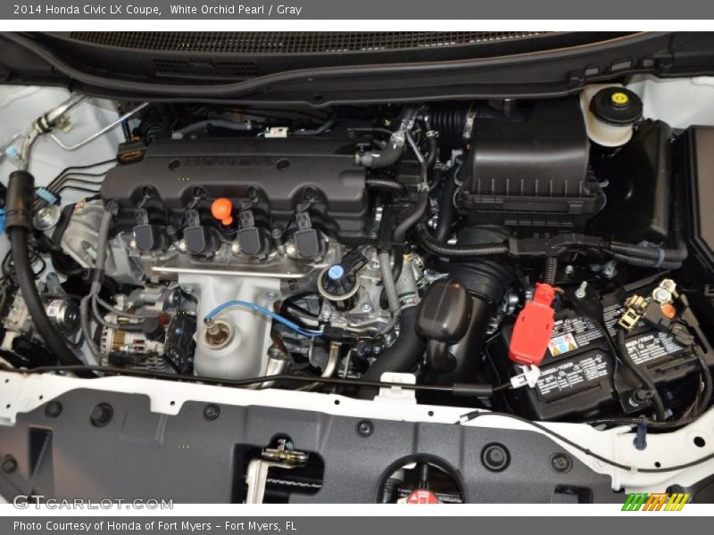 White Orchid Pearl / Gray 2014 Honda Civic LX Coupe