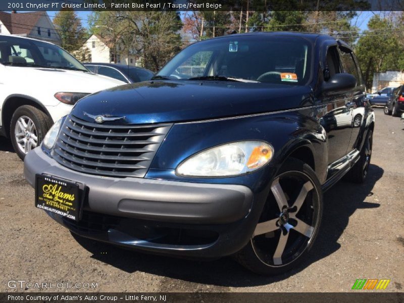 Patriot Blue Pearl / Taupe/Pearl Beige 2001 Chrysler PT Cruiser Limited