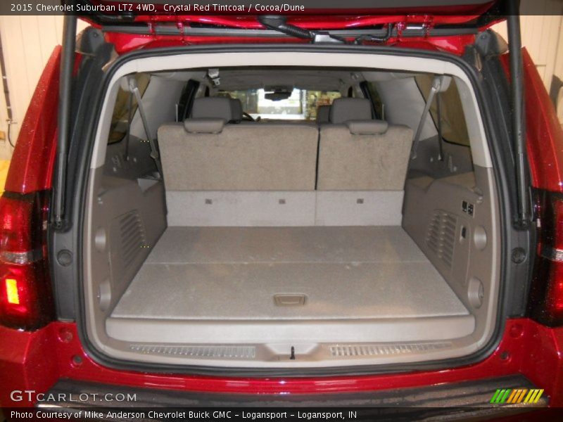 Crystal Red Tintcoat / Cocoa/Dune 2015 Chevrolet Suburban LTZ 4WD