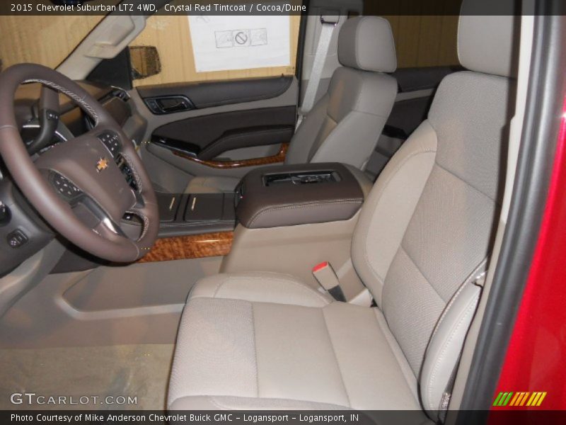 Crystal Red Tintcoat / Cocoa/Dune 2015 Chevrolet Suburban LTZ 4WD