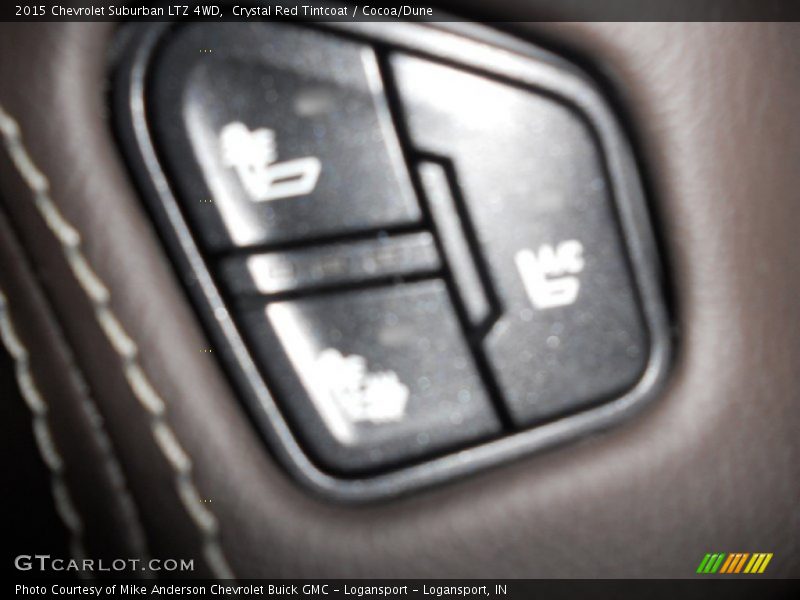 Crystal Red Tintcoat / Cocoa/Dune 2015 Chevrolet Suburban LTZ 4WD