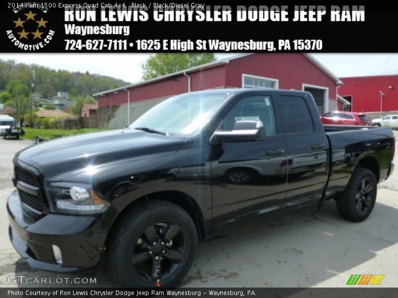 Black / Black/Diesel Gray 2014 Ram 1500 Express Quad Cab 4x4