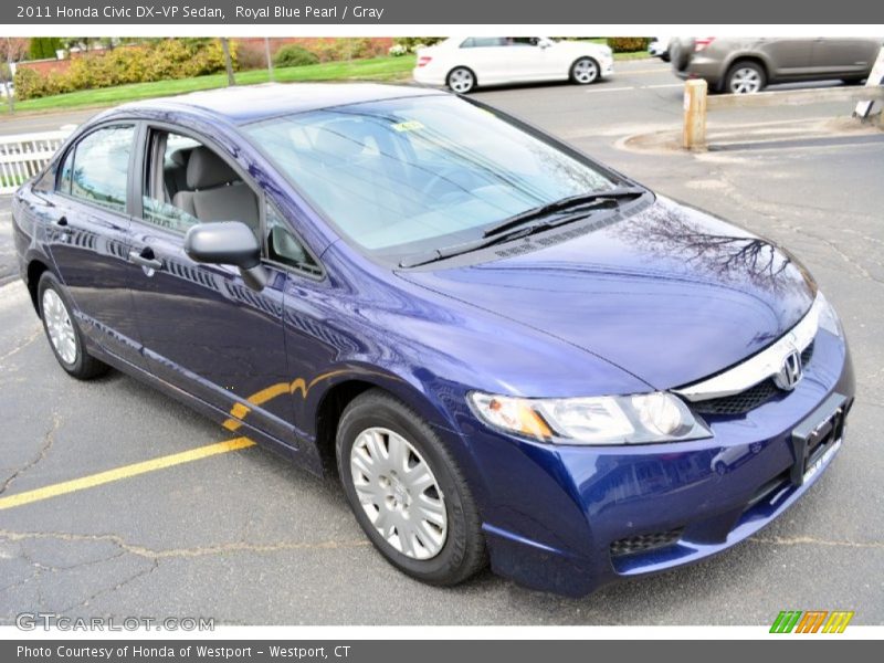 Royal Blue Pearl / Gray 2011 Honda Civic DX-VP Sedan
