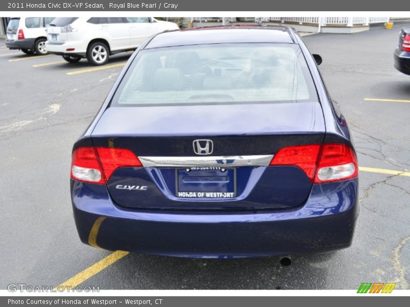 Royal Blue Pearl / Gray 2011 Honda Civic DX-VP Sedan