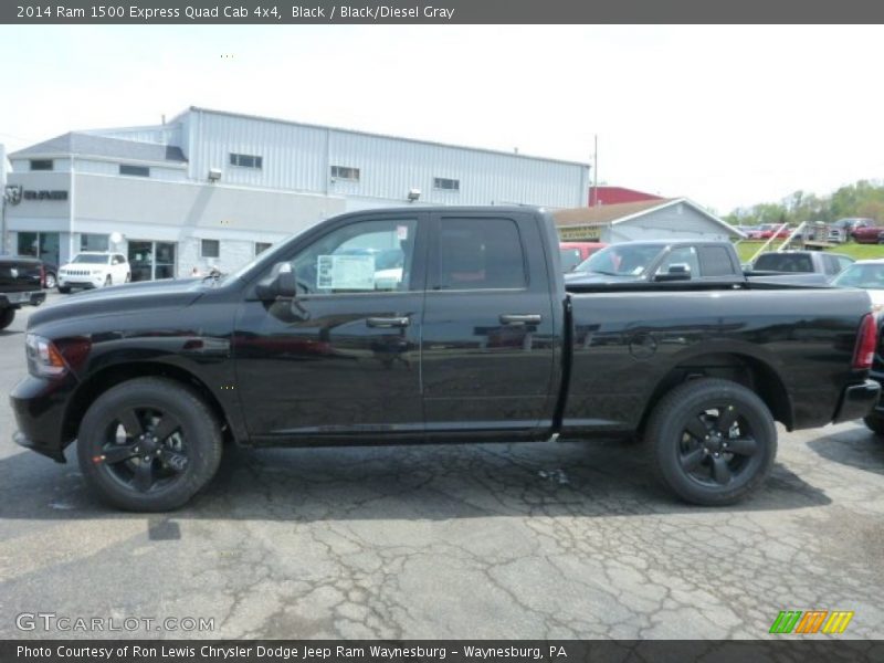 Black / Black/Diesel Gray 2014 Ram 1500 Express Quad Cab 4x4