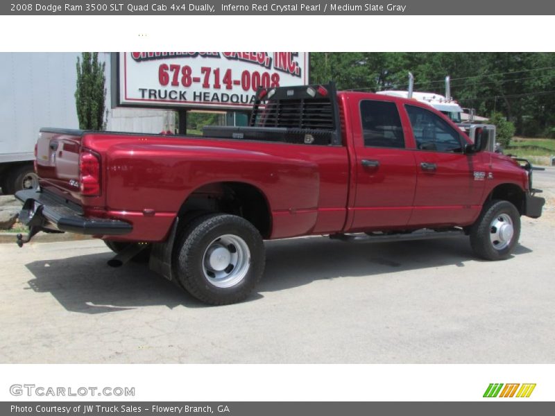 Inferno Red Crystal Pearl / Medium Slate Gray 2008 Dodge Ram 3500 SLT Quad Cab 4x4 Dually