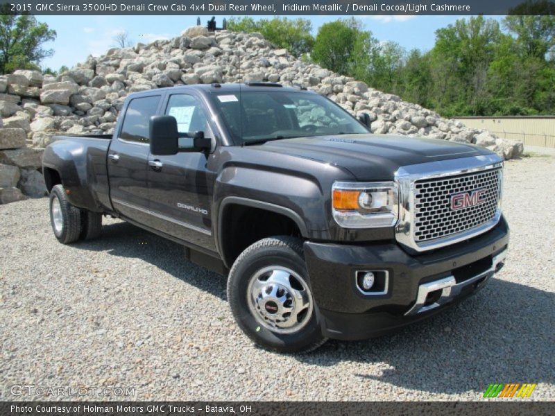 Iridium Metallic / Denali Cocoa/Light Cashmere 2015 GMC Sierra 3500HD Denali Crew Cab 4x4 Dual Rear Wheel
