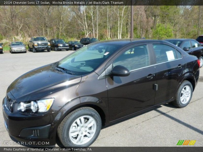 Mocha Bronze Metallic / Jet Black/Dark Titanium 2014 Chevrolet Sonic LT Sedan
